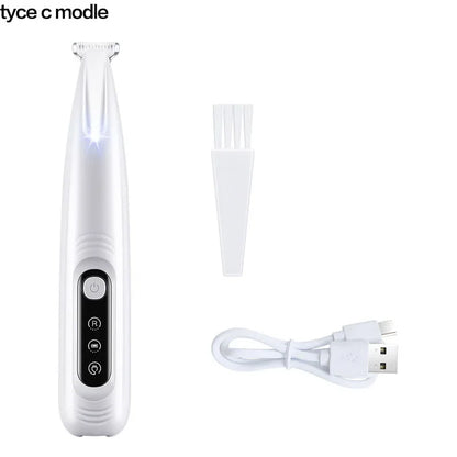 Professional Pet Paw Grooming Trimmer – LED Waterproof Dog Clippers with 18mm Wide Blade for Safe Trimming