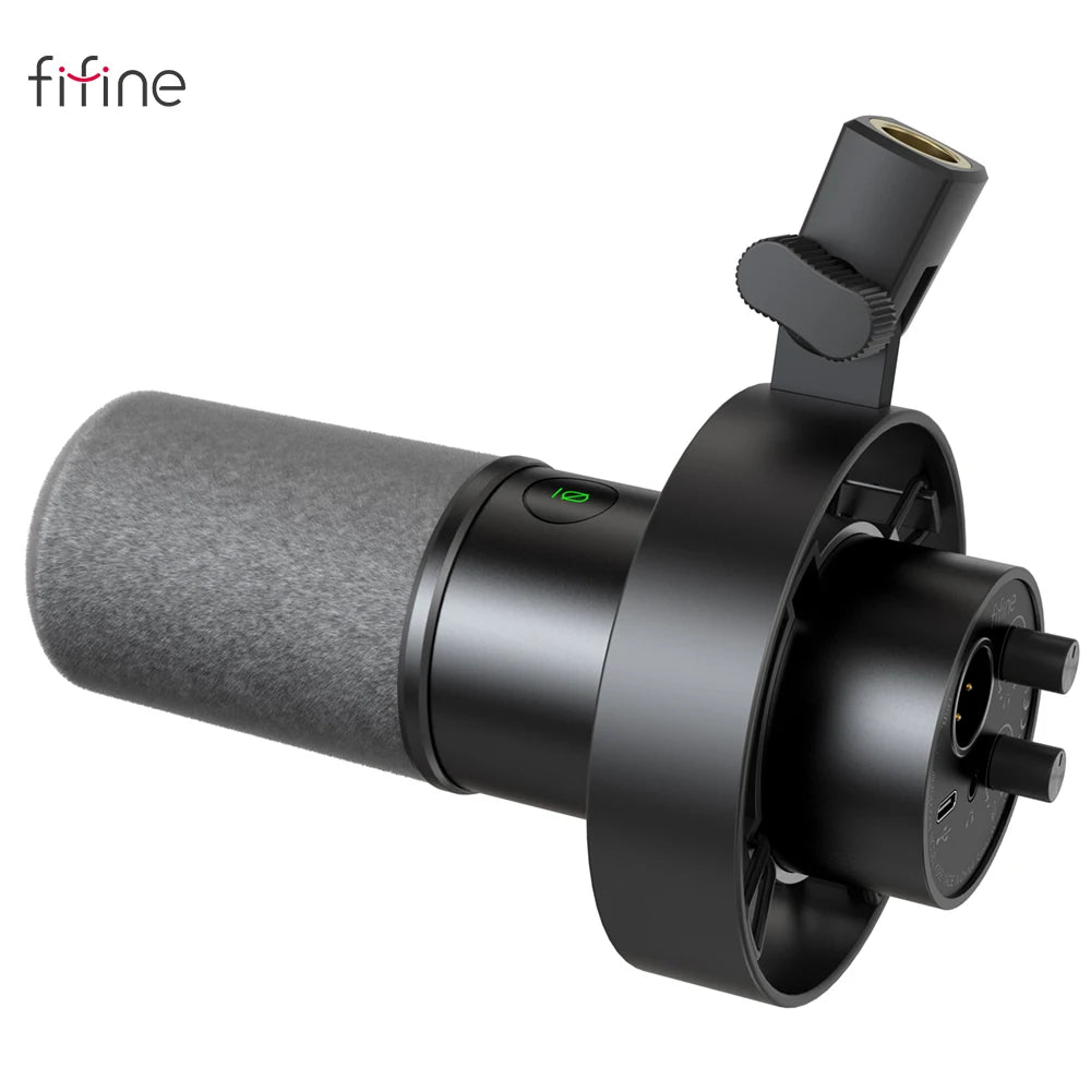 USB/XLR Dynamic Microphone – Studio Recording Mic for PC with Headphone Jack & Mute Control