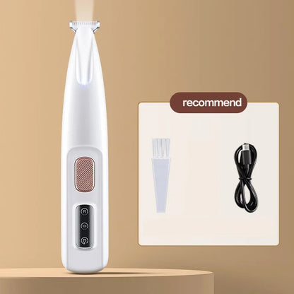 Professional Pet Paw Grooming Trimmer – LED Waterproof Dog Clippers with 18mm Wide Blade for Safe Trimming