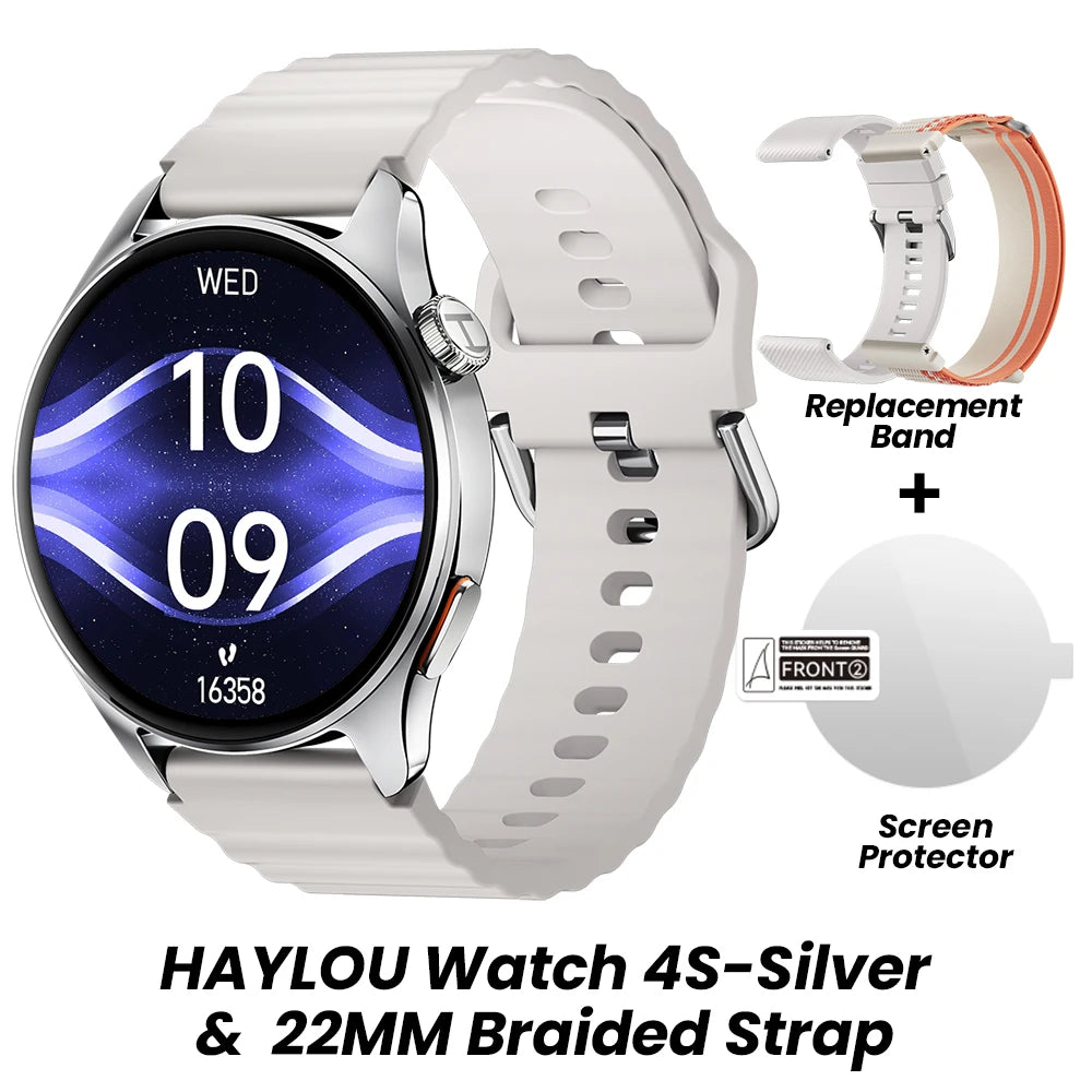 HAYLOU Watch 4S Advanced Fitness Smartwatch – HD AMOLED Screen, Multi-Satellite GPS & 120+ Sport Modes
