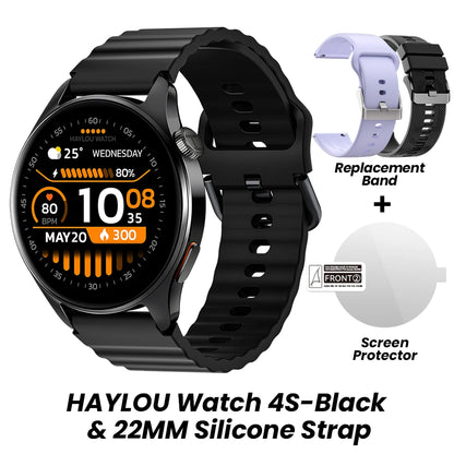 HAYLOU Watch 4S Advanced Fitness Smartwatch – HD AMOLED Screen, Multi-Satellite GPS & 120+ Sport Modes