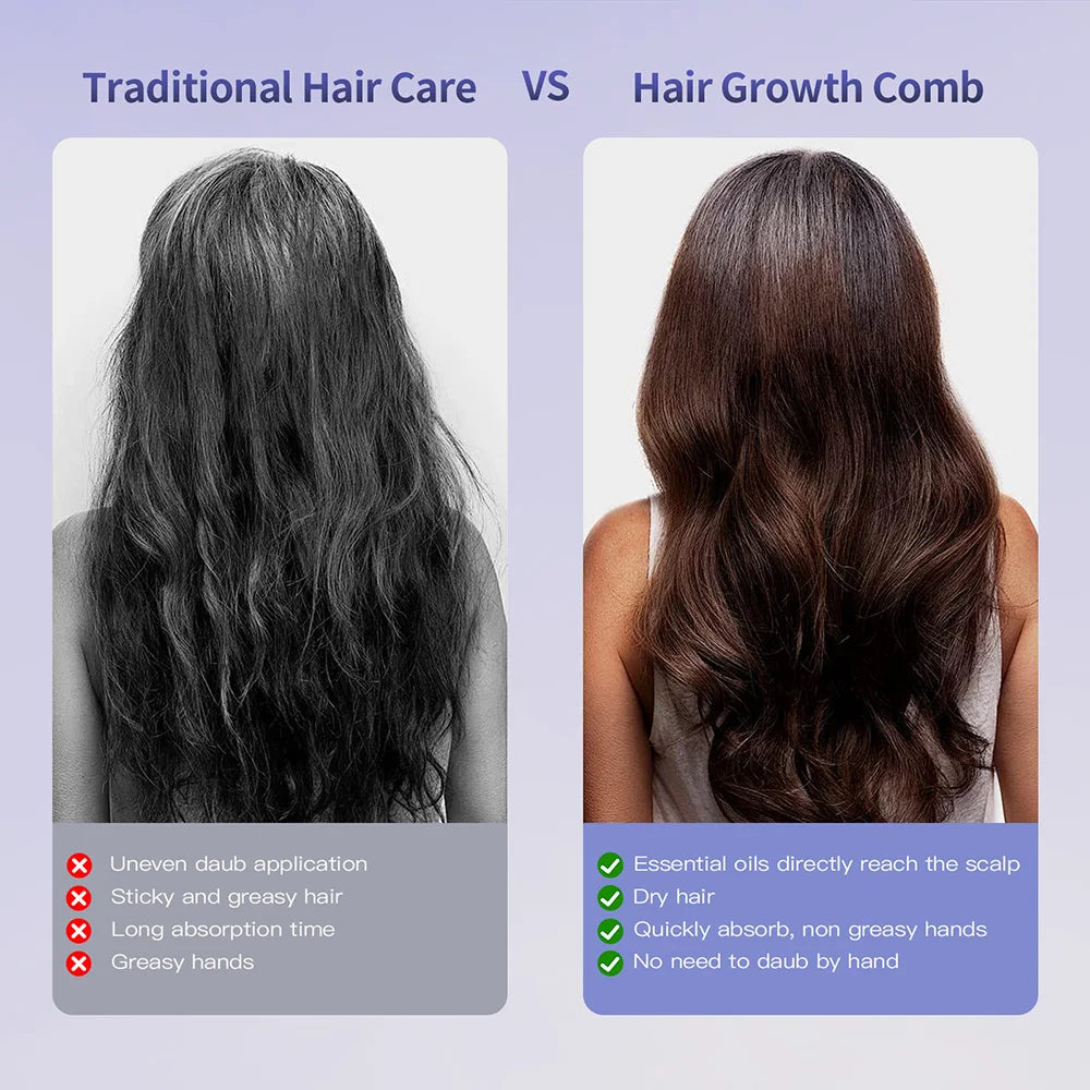 Smart Scalp Therapy Spray Brush – Vibrating Hair Massage Comb with Atomising Hair Oil Applicator
