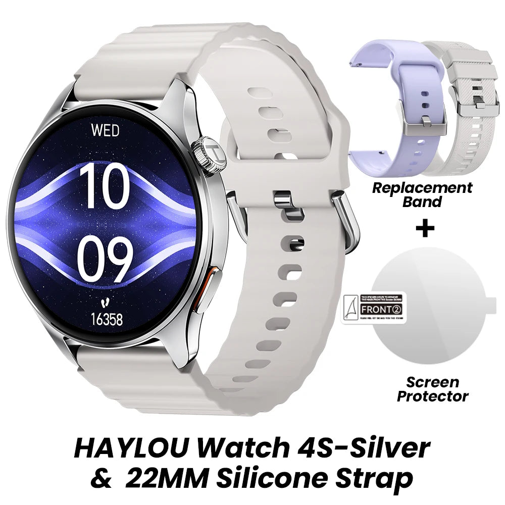 HAYLOU Watch 4S Advanced Fitness Smartwatch – HD AMOLED Screen, Multi-Satellite GPS & 120+ Sport Modes